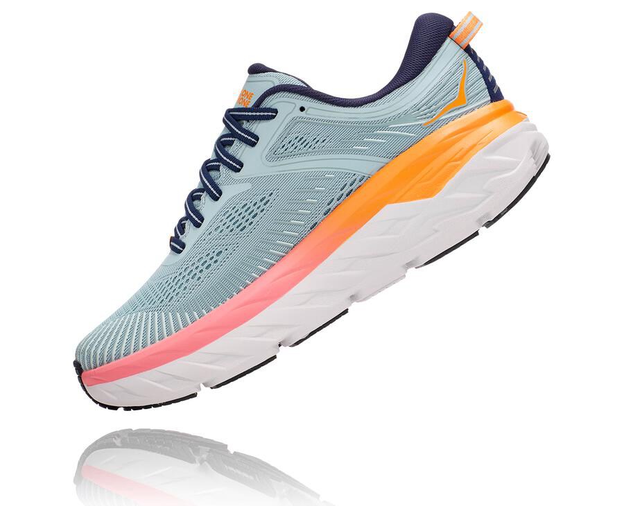 Chaussure Running Hoka One One Bondi 7 Femme - Bleu - OFN-810269